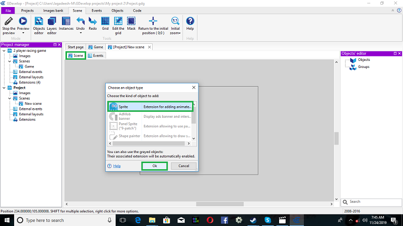 City Race 3D Game Build Using gdevelop